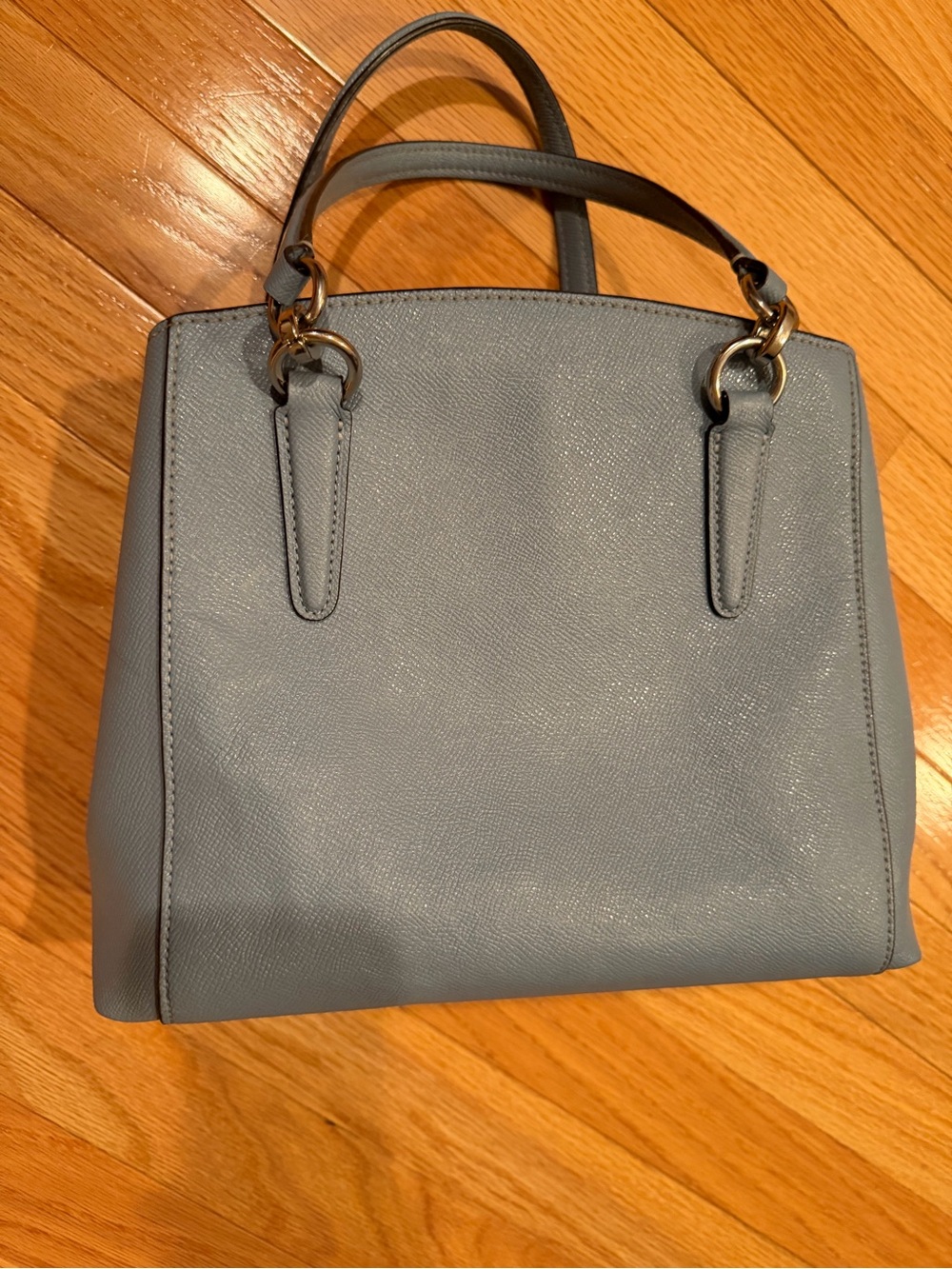 Coach Light Blue Minetta Leather Satchel. Silver Hardware. Long strap included. - Picture 3 of 6